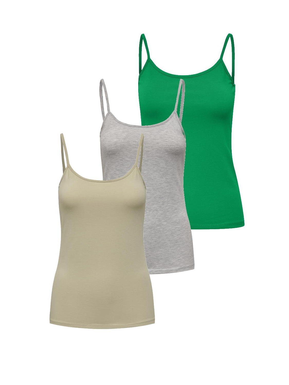 ONLY Spaghettitop Only Damen 3er-Pack Basic günstig online kaufen