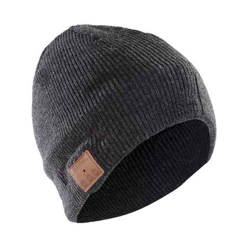 Leicke Musik Beanie Bluetooth Strickmütze Männer Frauen Headset Mütze Bluetooth-Kopfhörer (Materialzusammensetzung 60% Polyacryl, 40% Polyester, Kopfhörer können zum Waschen herausgenommen werden, Bluetooth, mit Bluetooth-Kopfhörer und integriertem Mikrofon)