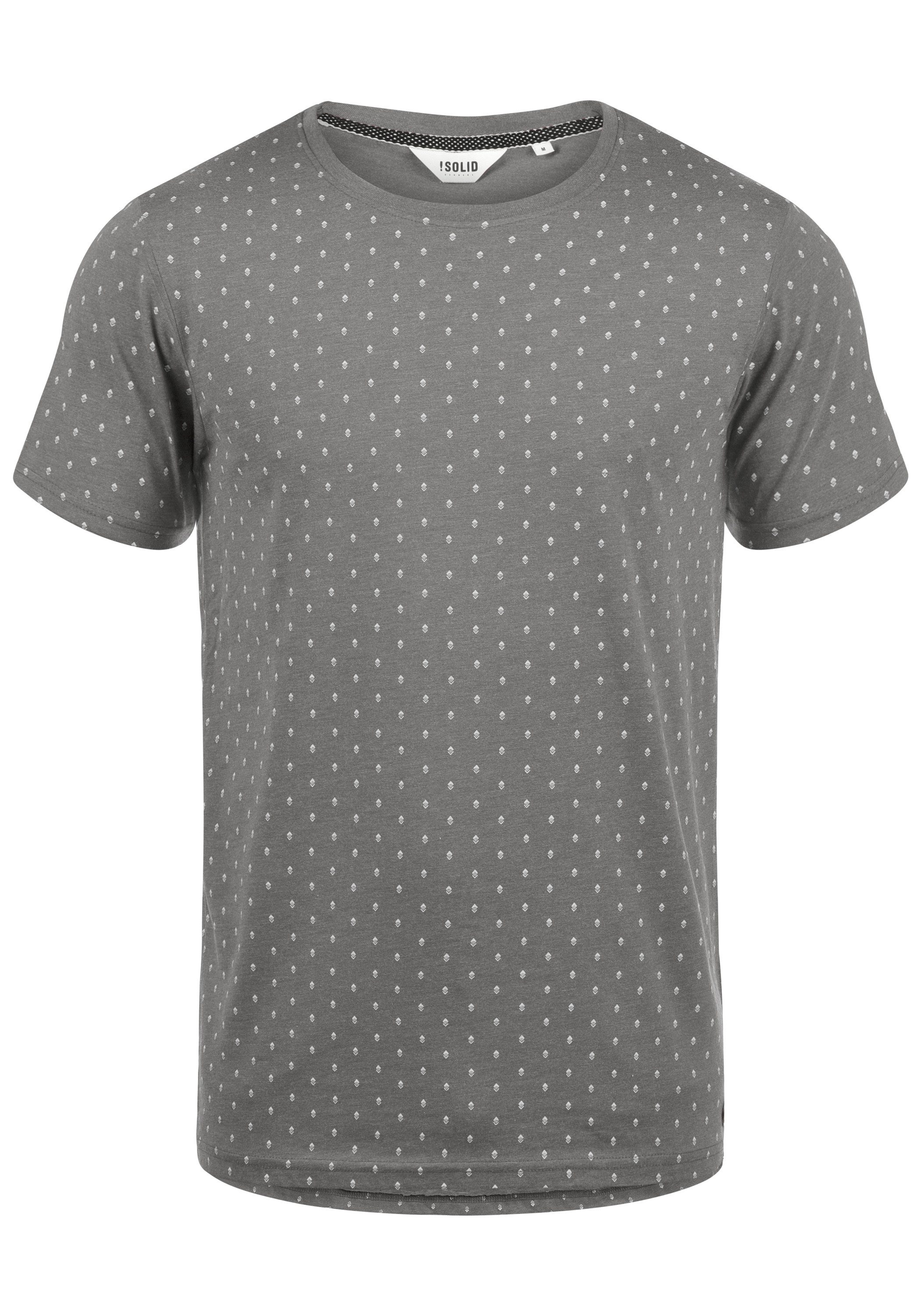 !Solid Rundhalsshirt SDAaron Kurzarmshirt mit All-Over günstig online kaufen