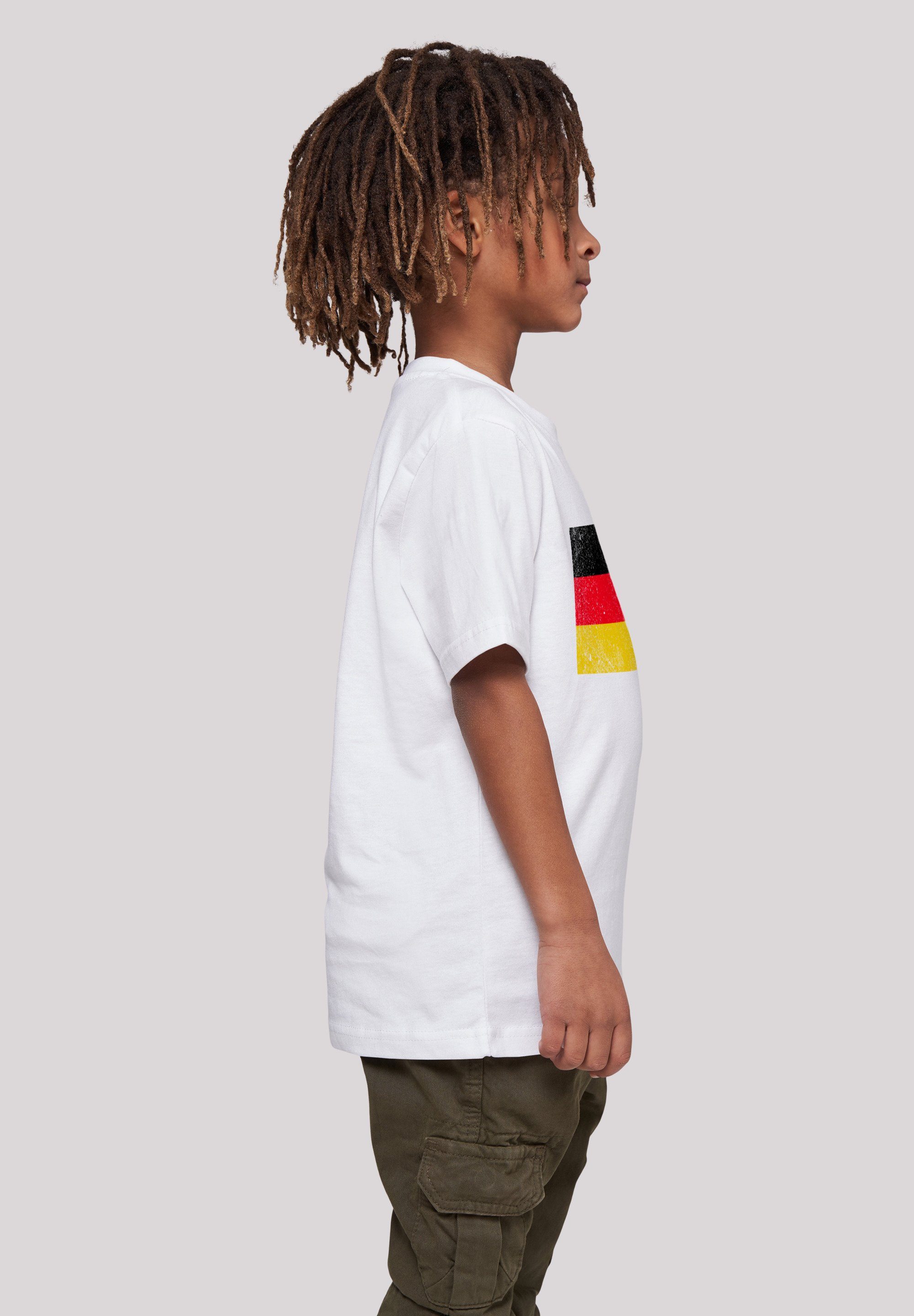 F4NT4STIC Print Flagge weiß T-Shirt distressed Deutschland Germany