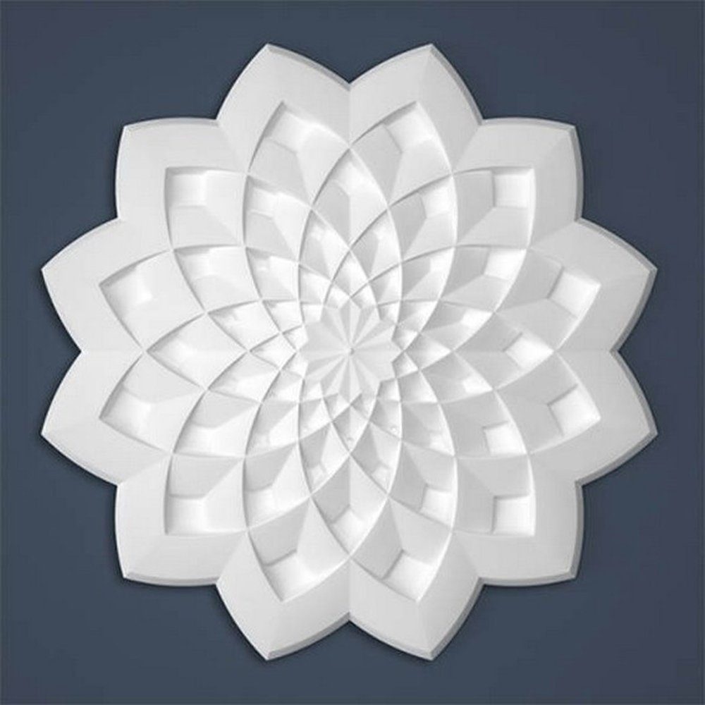 PROVISTON Wanddekoobjekt Stuckrosette, Polystyrol, Durchmesser 631 günstig online kaufen