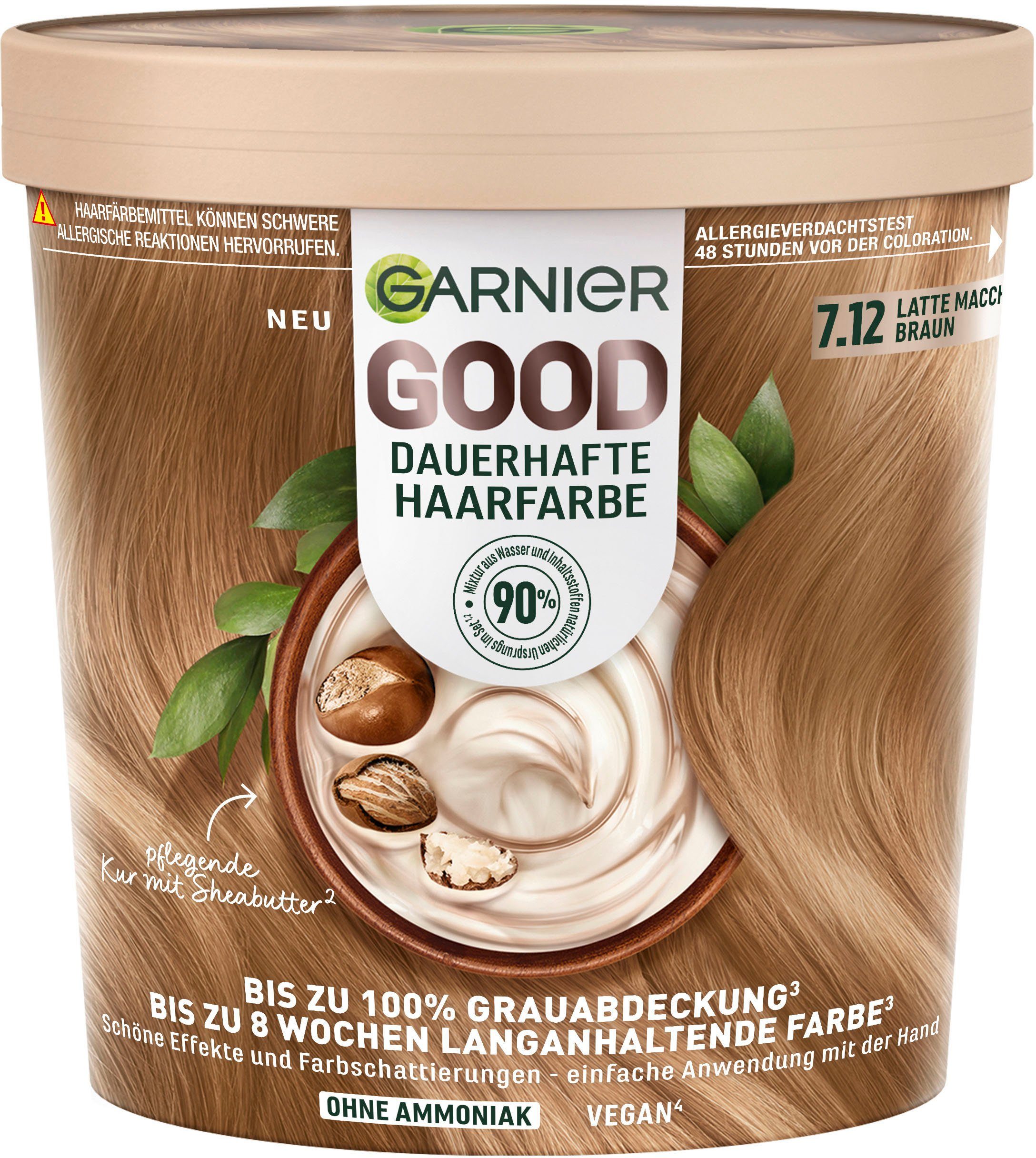 GARNIER Coloration Garnier GOOD Dauerhafte Haarfarbe, 8 Wochen  langanhaltende Farbe, bis zu 100% Grauabdeckung