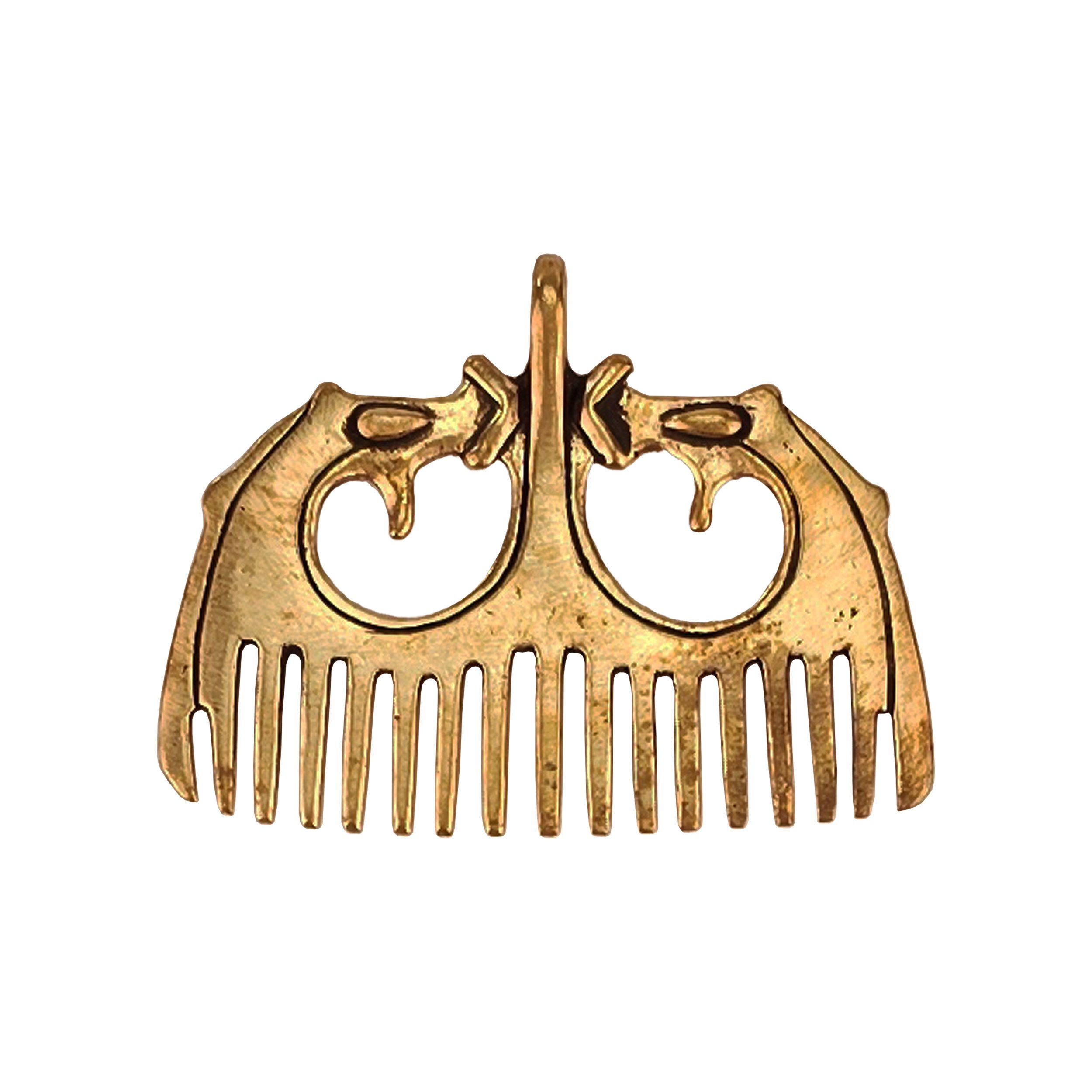 Pera Peris Ritter-Kostüm Wikinger Kamm-Anhänger Bronze