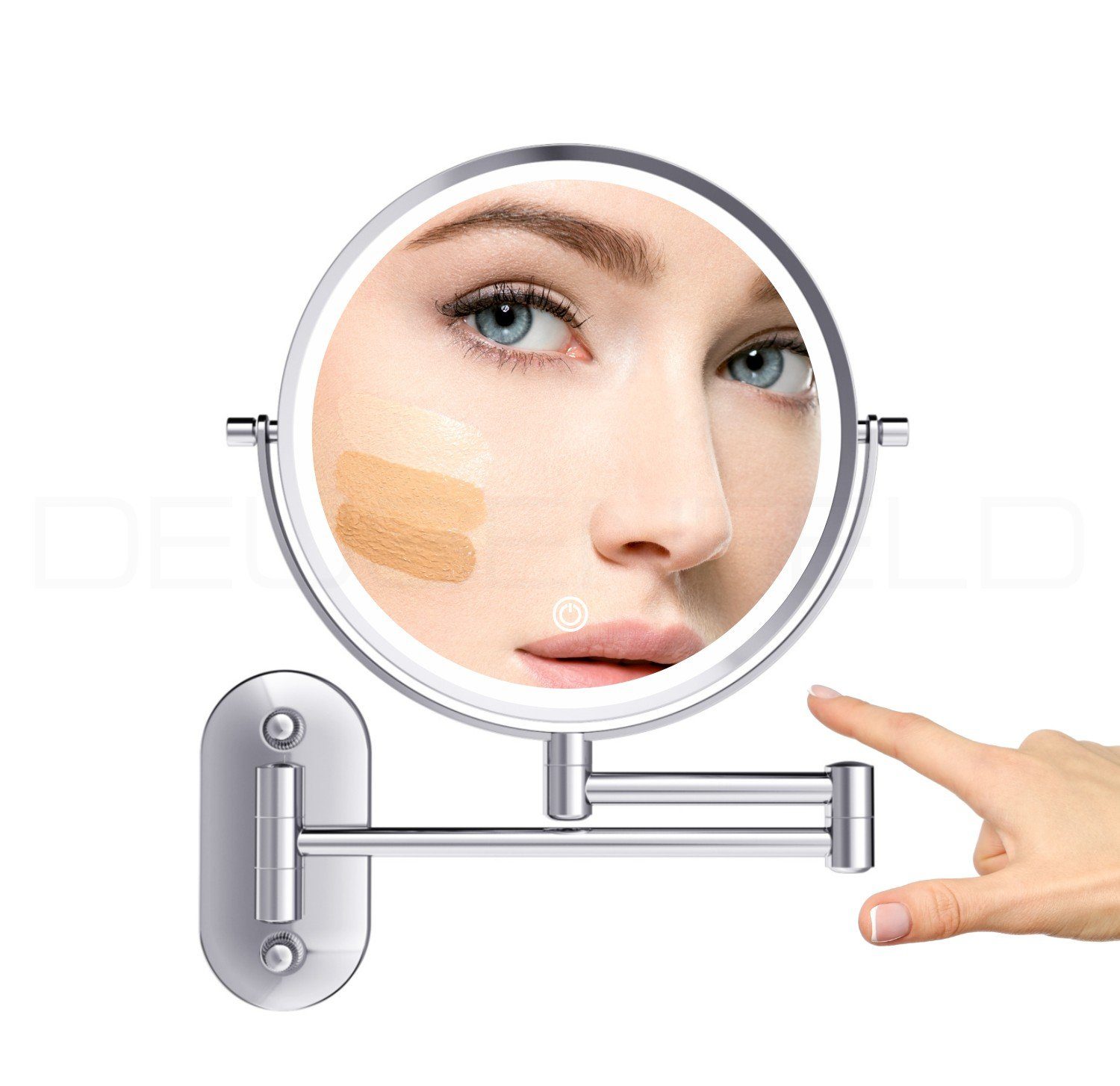 DEUSENFELD Kosmetikspiegel Wand-Akku-Doppel-LED WL5CA / WL7CA / WL10CA (5x/ günstig online kaufen