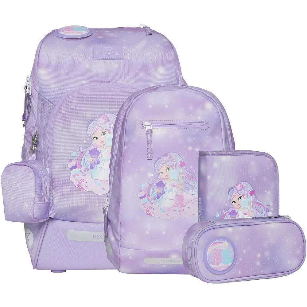 Beckmann Norway Schulrucksack Beckmann Schulranzen Active Air Flex Set 6tlg. Candy lila