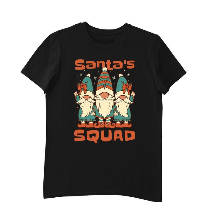 Quattro Formatee Kurzarmshirt Santa's Squad Gnome Zwerge Weihnachten Herren (1-tlg)