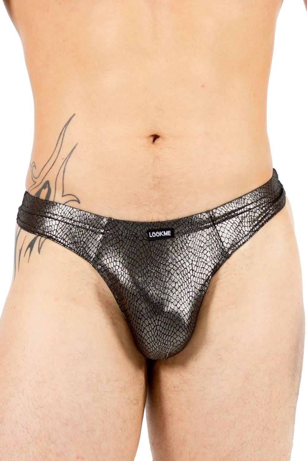 String Herren String Reptile silberner String-Tanga 60-57 für Männer