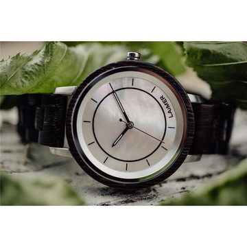 LAiMER Quarzuhr LAiMER Damen Uhr 0144 Karolin Wengenholz mit Perlmutt, (1-tlg)