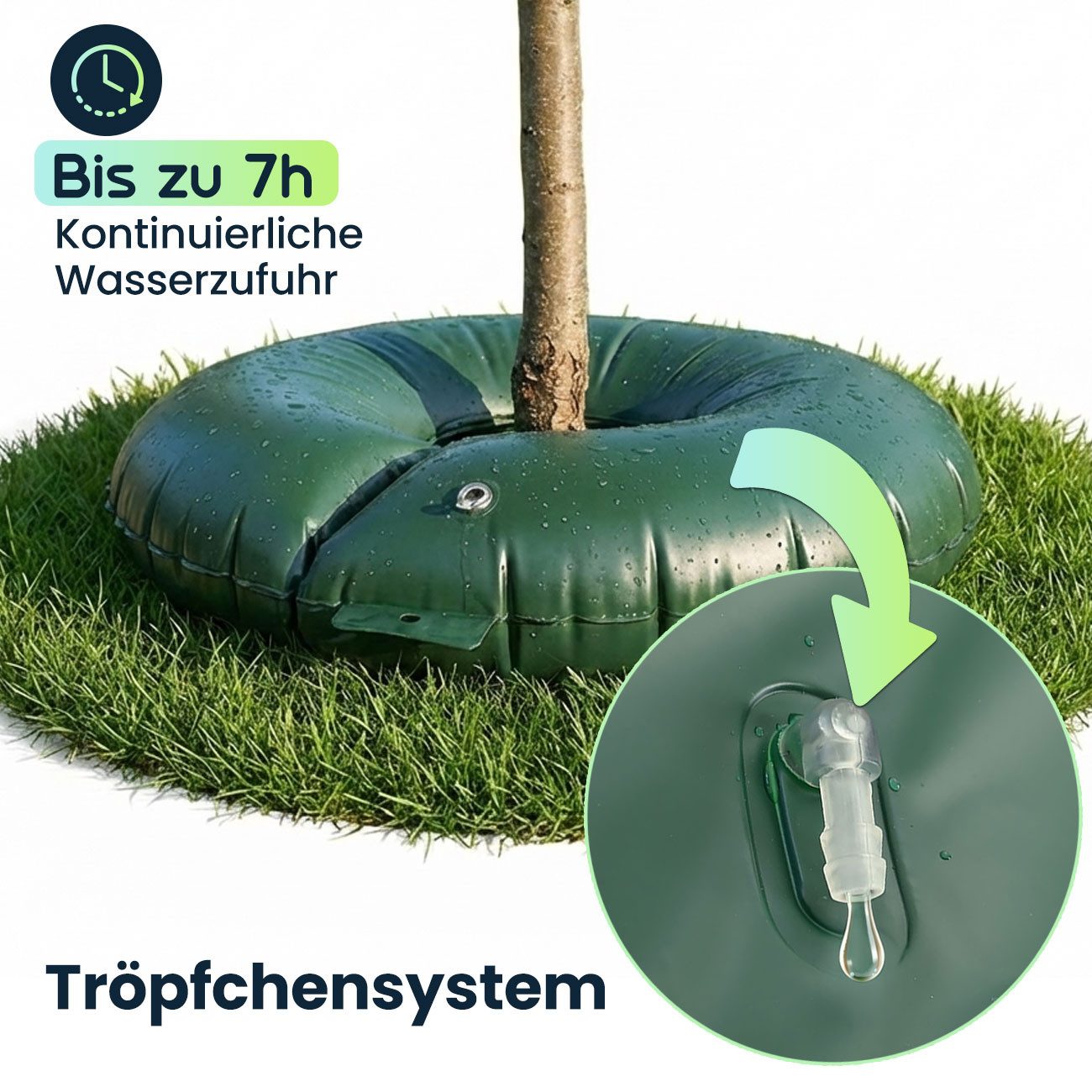 shop'n smile ideoon Bewässerungssystem Baumbewässerungsring 55L PVC-Bewässerungsbeutel bis 30 cm Stammumfang, (4-tlg), Gewebestärke 400g/m², UV-beständig, 7St.- – Bild 5 von 5