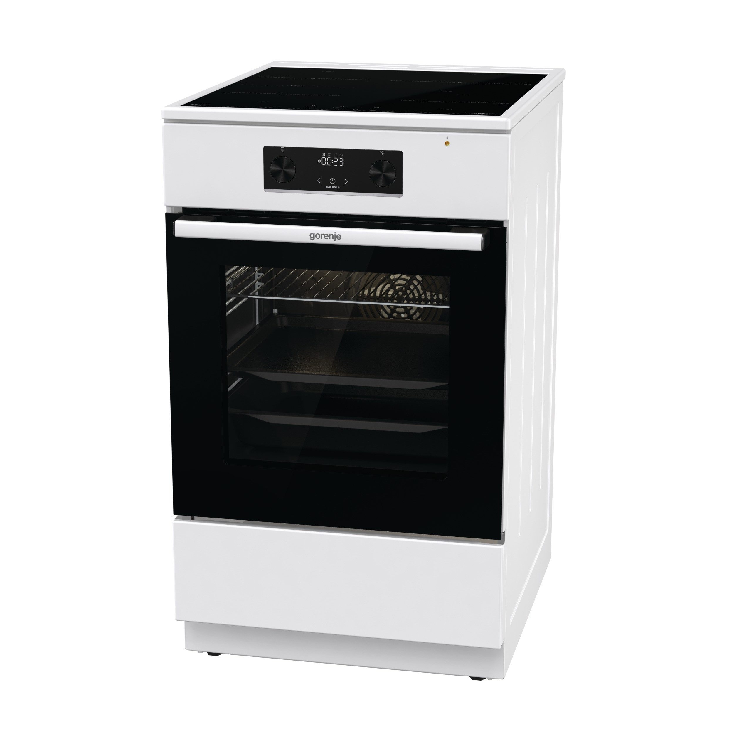 GORENJE Induktions-Standherd, mit 1-fach-Teleskopauszug, Aqua Clean, Standherd mit Induktionskochfeld und Teleskopauzug