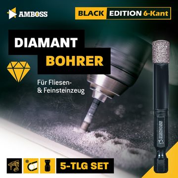 Amboss Werkzeuge Lochsäge Amboss Black - Diamant Bohrer für Fliesen., Ø 5 mm
