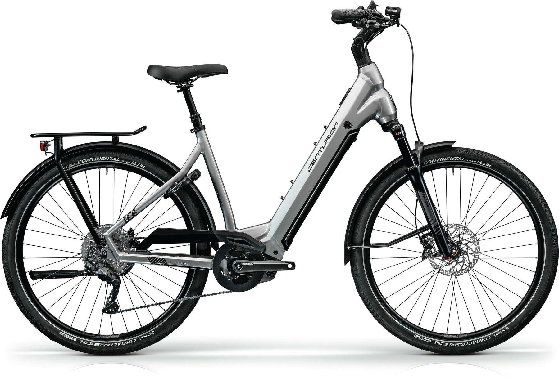 Centurion E-Bike Touren Bike E-Fire City R960i Plus grau 27,5" 625 Wh Wave, 10 Gang Shimano Shimano Deore RD-M4120-DSGS Schaltwerk