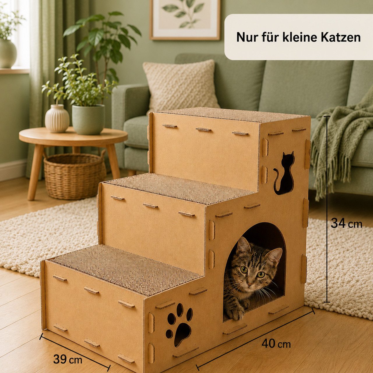 SNOEKIE Kratzpappe SNOEKIE Katzentreppe, Kratzbrett, aus Pappe, 3-stufig, 2Größen