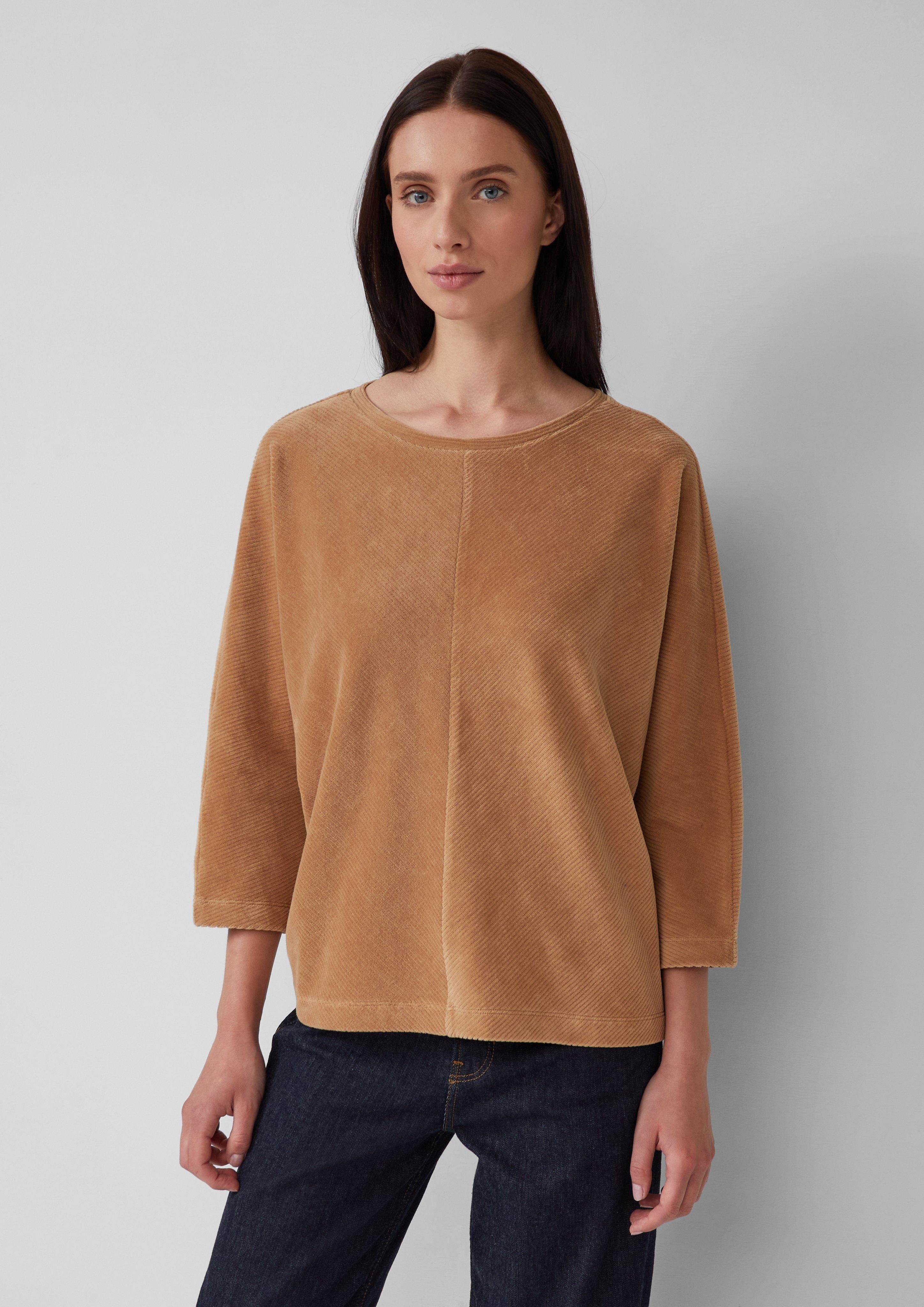 s.Oliver 3/4-Arm-Shirt Cord-Shirt mit Teilungsnaht und günstig online kaufen