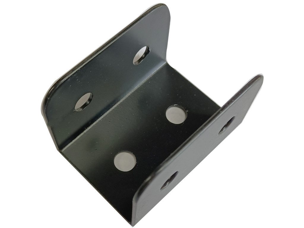 Outgarden Pfostenträger Montageclips für Alu-Co-Extrusion-Board Schwarz