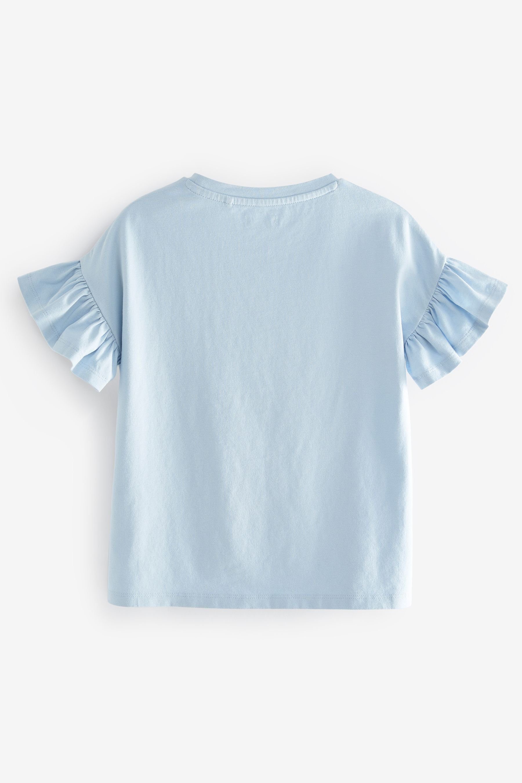 Paillettenregenbogen Next (1-tlg) T-Shirt Rüschenärmeln mit T-Shirt und