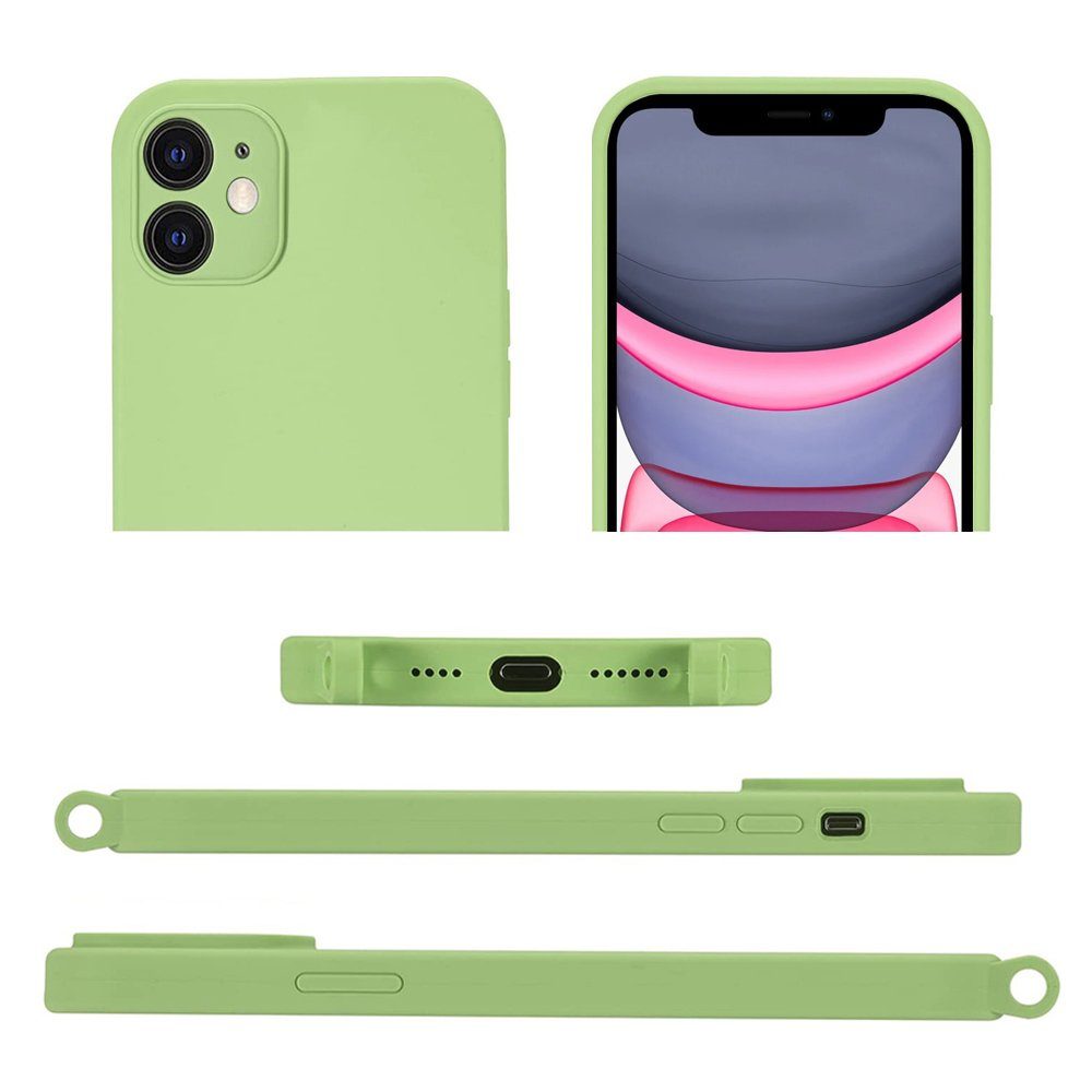 FITSU Handyhülle Handykette für Apple iPhone Hülle mit Band Handyband Case zum Umhängen, Hülle für iPhone 12 Pro, 12, 12 Mini, SE 2022, 11, XS, XR, X, 8, 7, 6