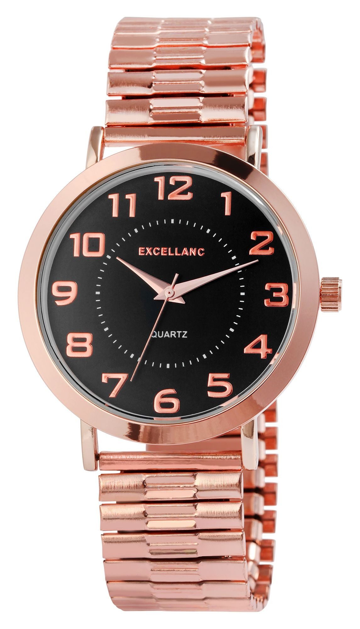 EXCELLANC Quarzuhr Siham, Mineralglas, (1-tlg), Herrenuhr Edelstahl