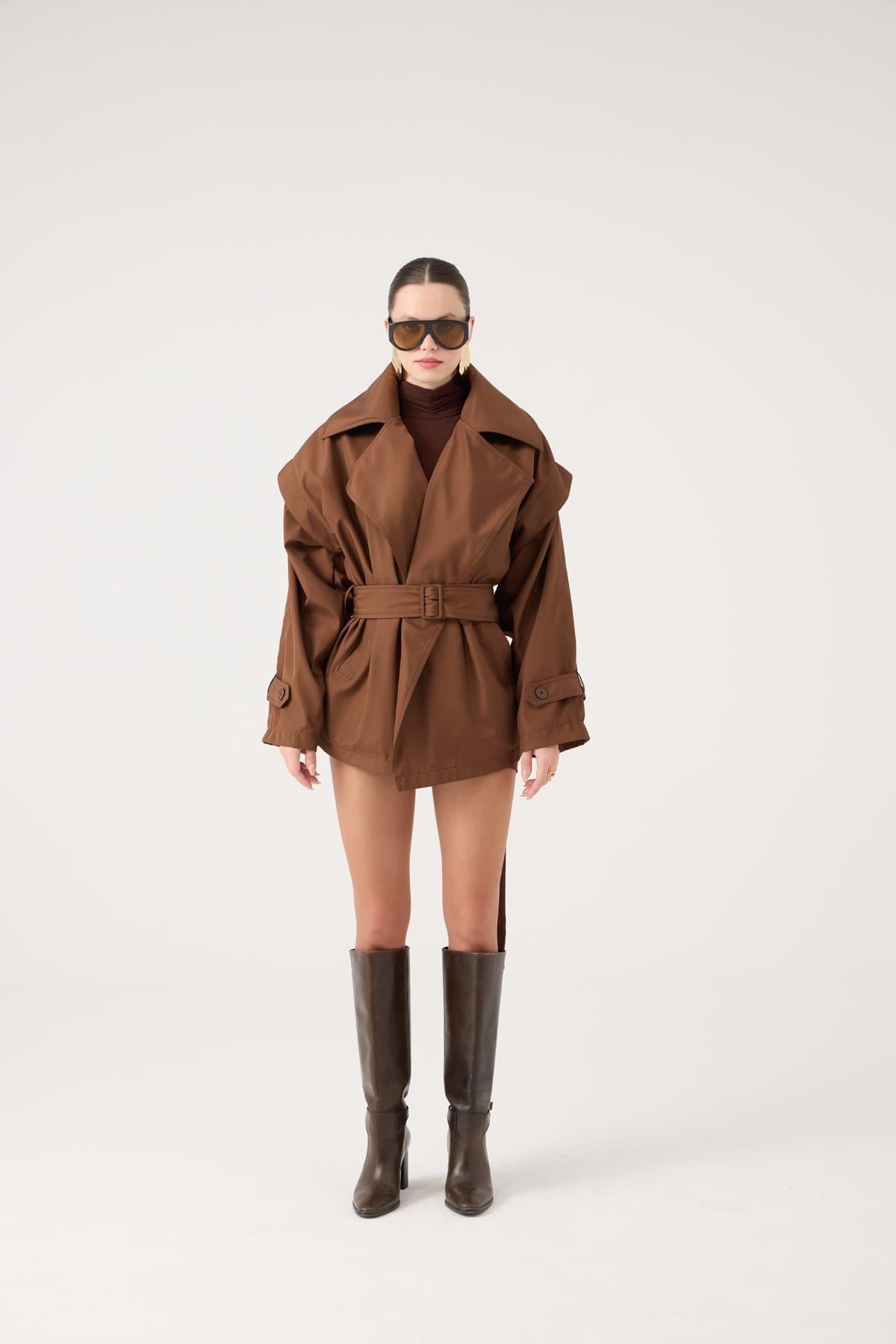 HOLLY LOLLY Trenchcoat Gürtel Oversized Sara Trenchcoat