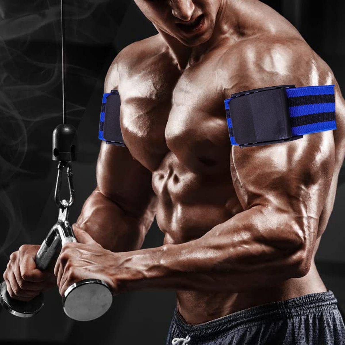 Jormftte Trainingsband für Bodybuilding Fitness-Blutfluss Blau Band Fitness Beschränkung