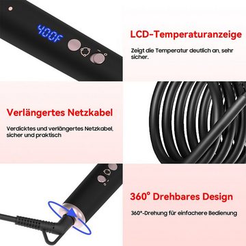 DOPWii Lockenstab 5 in 1 Lockenstab mit 4 Temperaturstufen,LCD-Display,360° Drehung