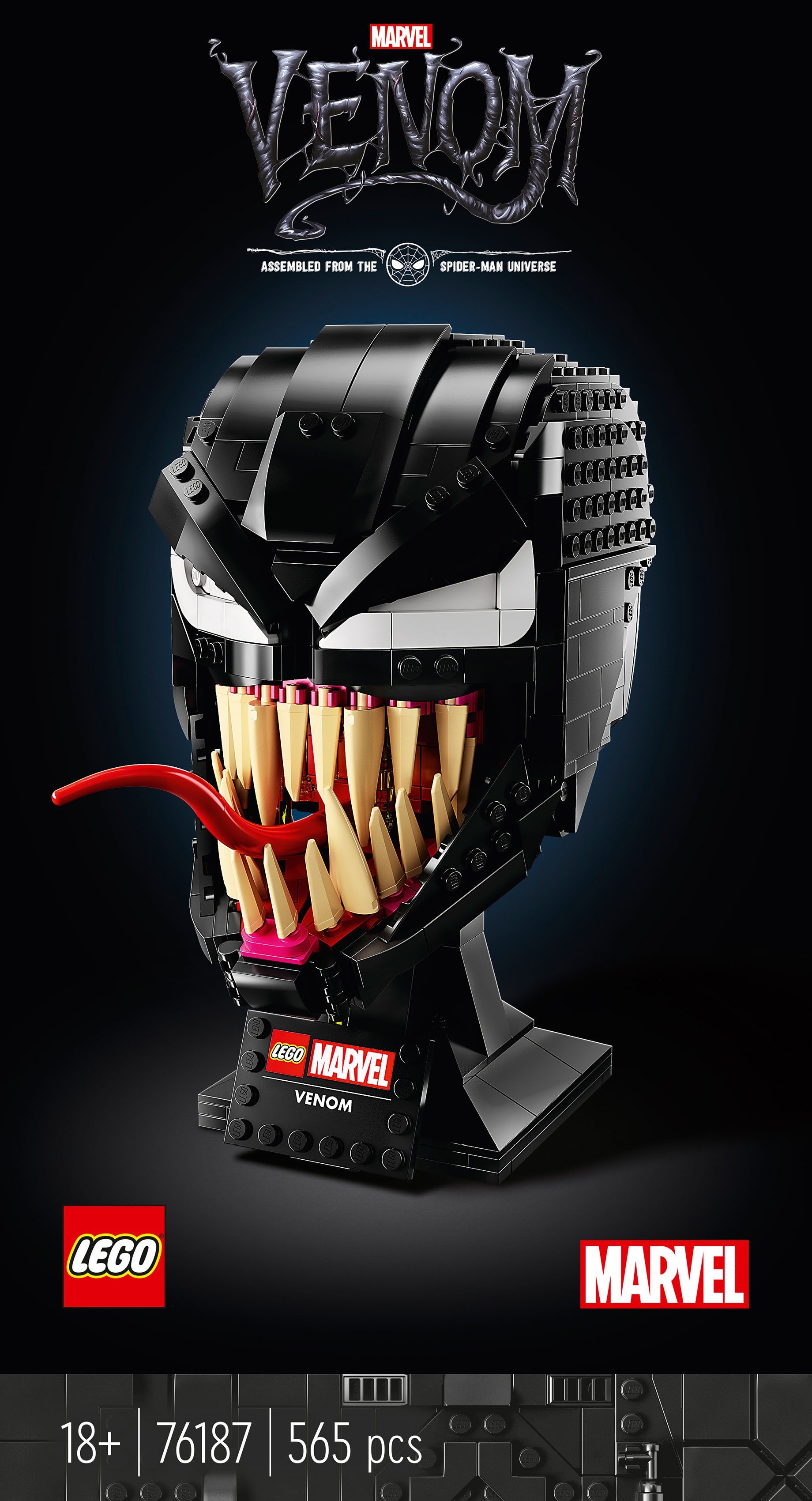LEGO® Super Heroes; Marvel Spider-Man, Konstruktionsspielsteine (76187), Venom LEGO® in Europe Made St), (565