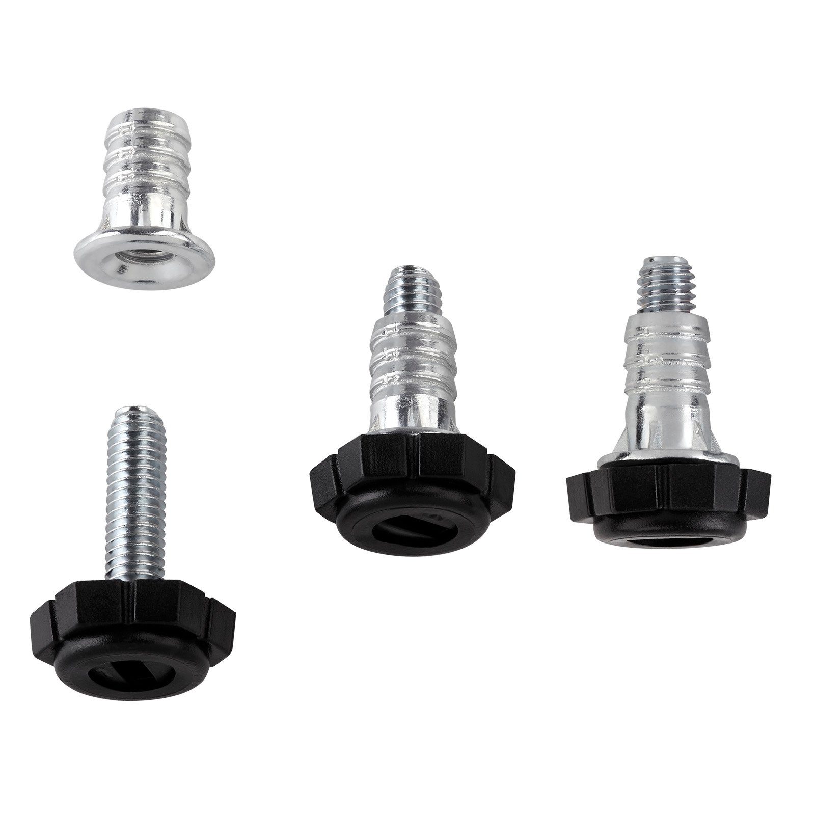 SO-TECH® Möbelfuß 10 Stück Verstellschraube M6 x 20,9 mm (Gesamtlänge 27,7 mm), (10-St), mit Einschlagmutter Verstellfüße Stellfüße Möbel-Regulierschraube