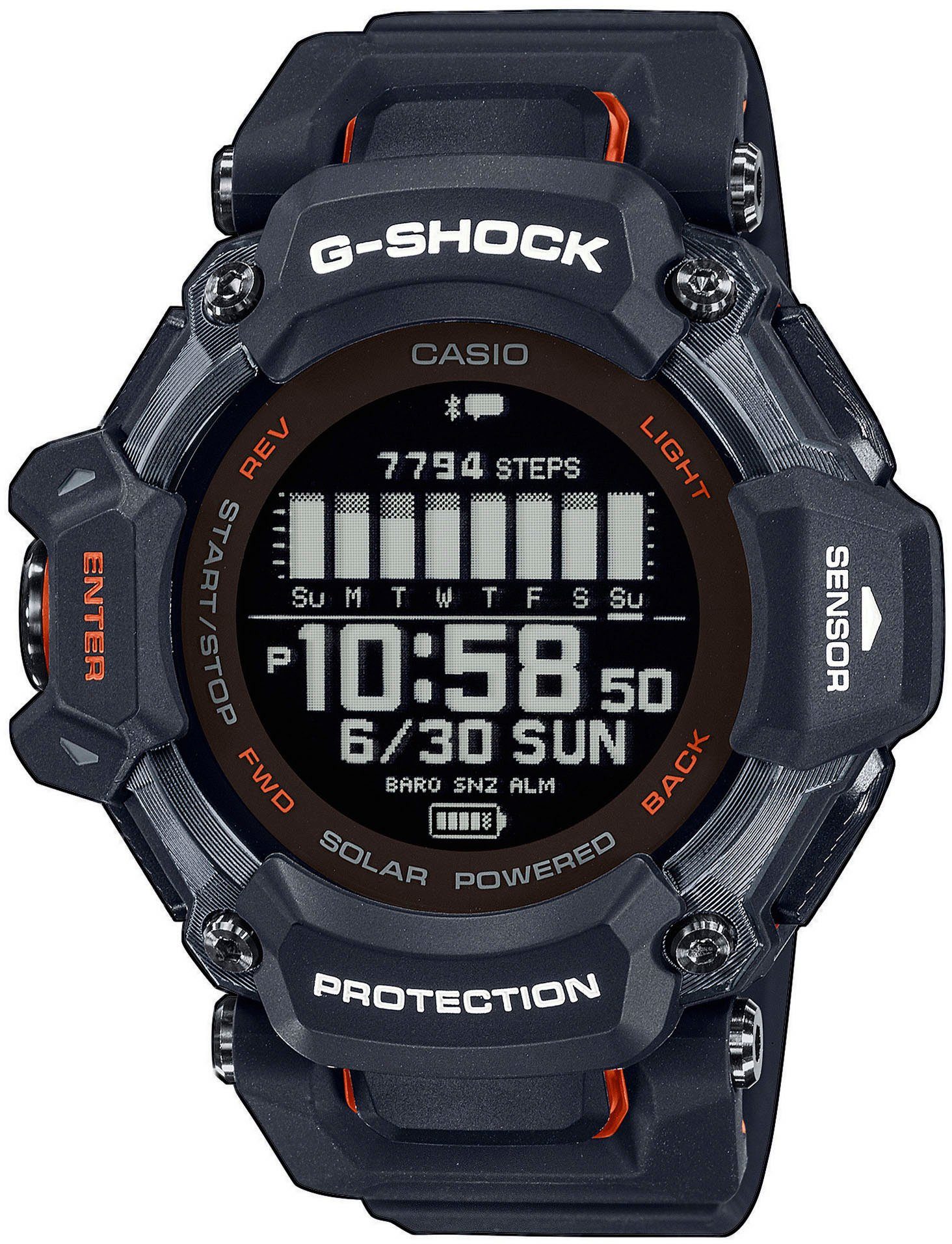 CASIO G-SHOCK GBD-H2000 Smartwatch, Solaruhr, Armbanduhr, Herrenuhr, Digitaluhr,Stoppfunktion, Weltzeit