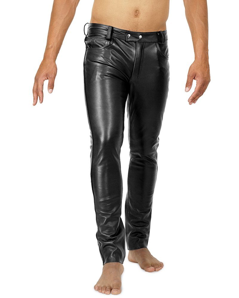 Lederhose Herren Lederhose Lederjeans Leder Röhre echt Leder Lederhosen Bockle® fitting you