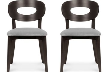Konsimo 4-Fußstuhl TANER Polsterstühle Esstischstuhl Holzstühle (Esszimmerstühl, 2 St), hergestellt in der EU, vintage, retro