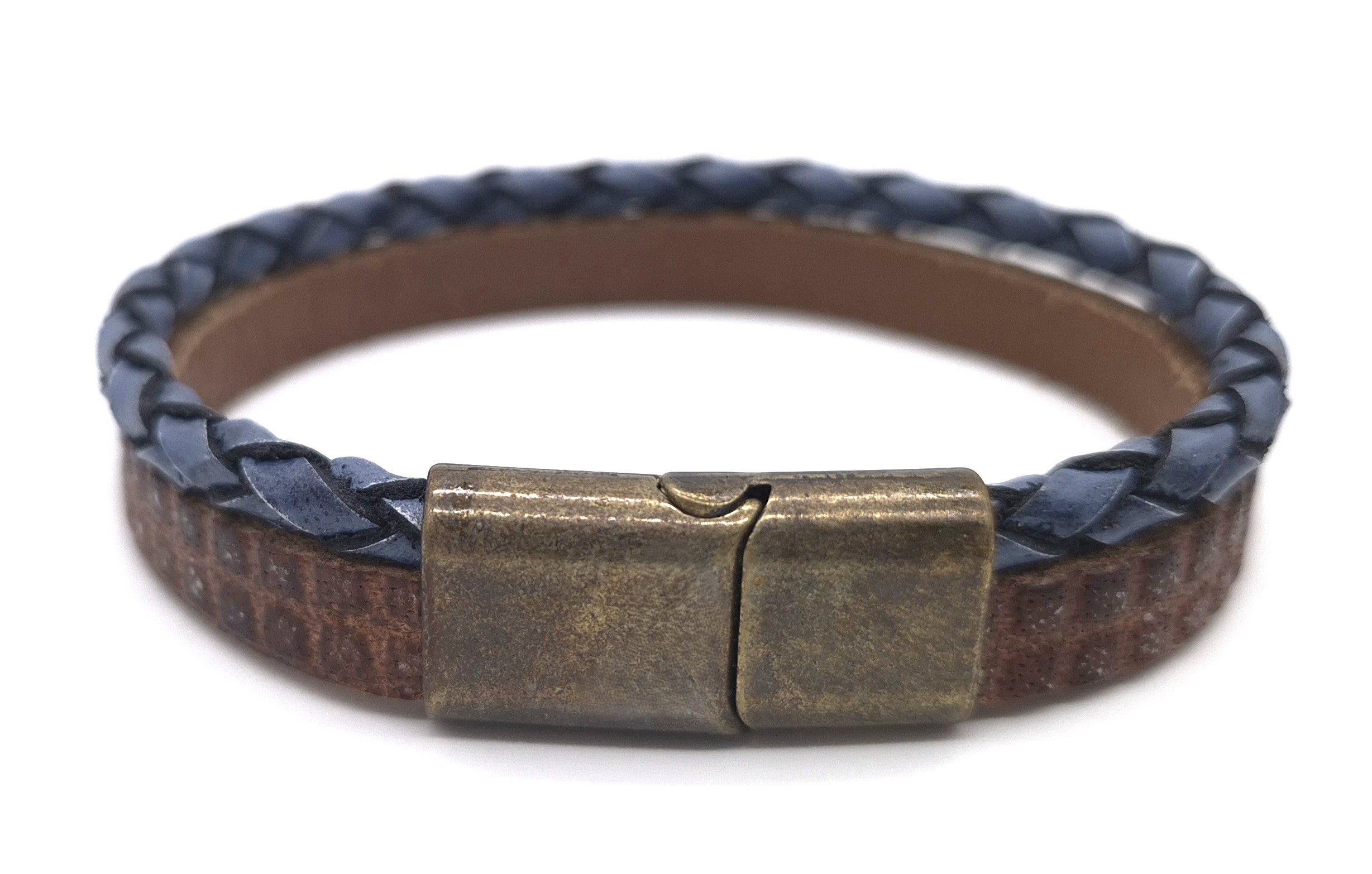 NAHLE Lederarmband Elegantes Braun Leder Armband aus Echtleder Vintage Armband (inkl. Schmuckbox), aus Echtleder