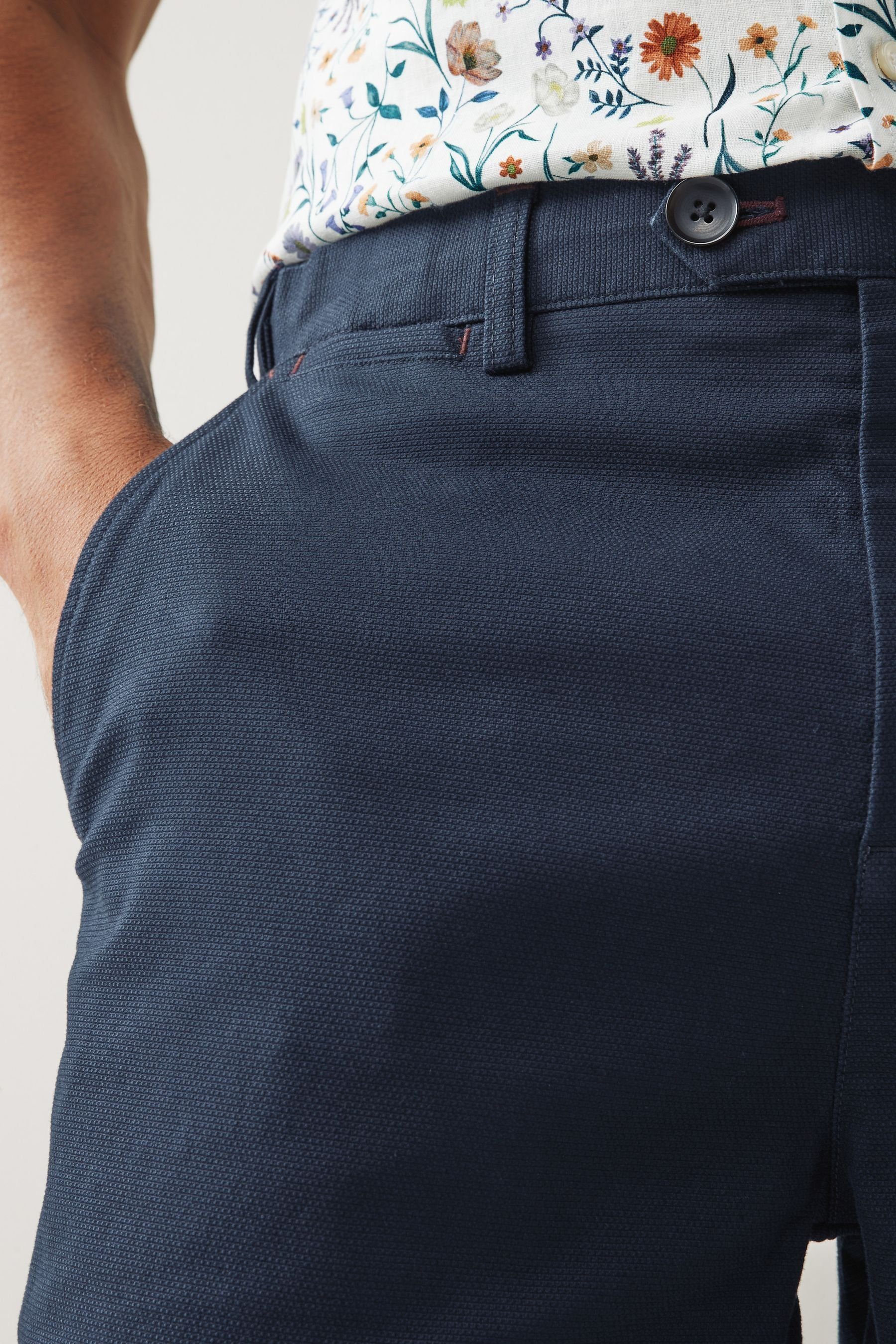 Signature Chinoshorts Next Chino-Shorts Blue (1-tlg) Premium aus Baumwolle Navy
