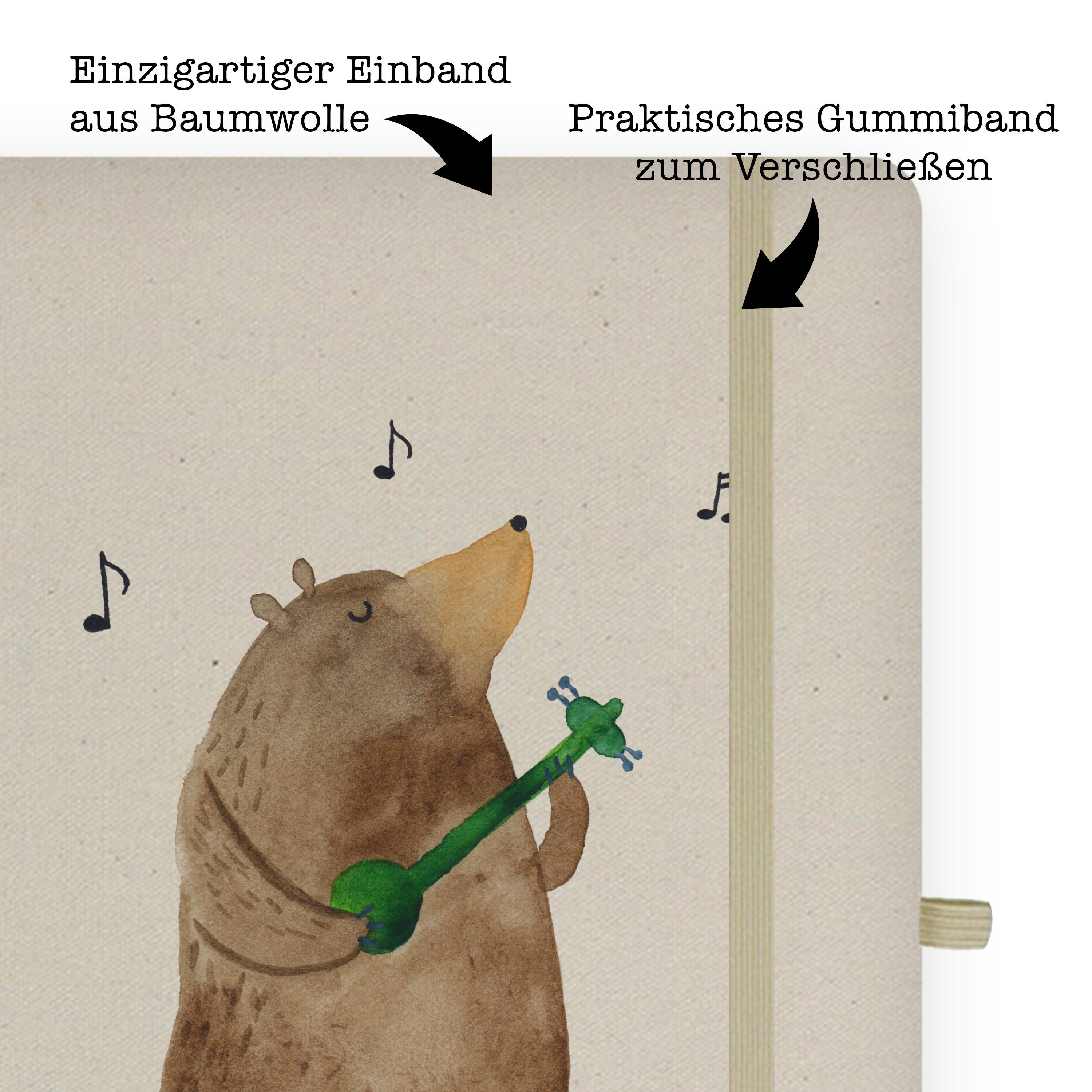- & Transparent Geschenk, Panda Notizbuch - Gitarre Journa Mrs. Bär Schreibbuch, Adressbuch, Mr.