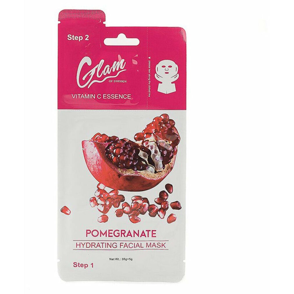 Glam Of Sweden Gesichtsmaske Glam Sweden 35 Facial Mask of Pomegranate Hydrating + 5