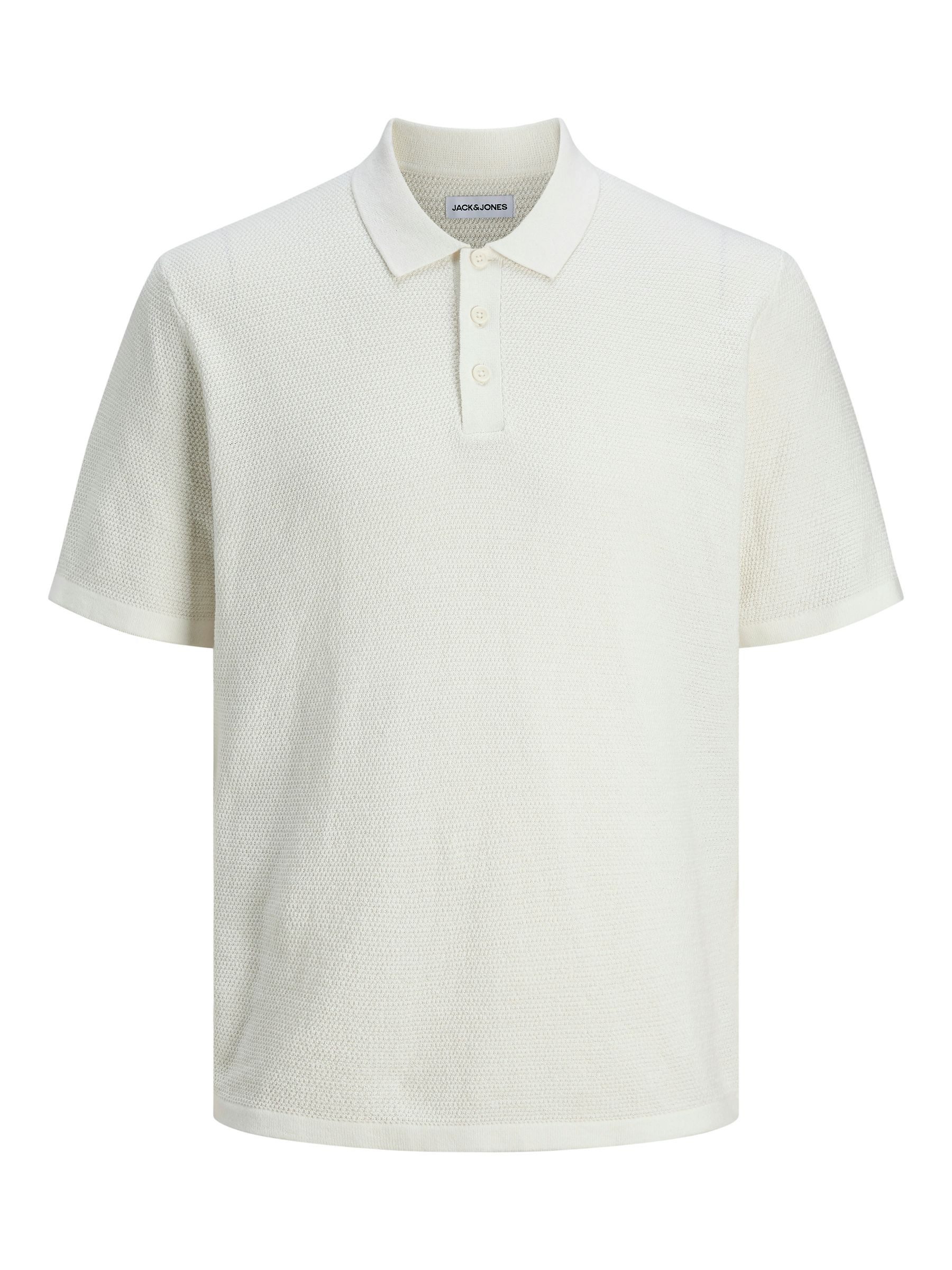 Jack & Jones Poloshirt Elegantes Knit Polo mit Knopfleiste (1-tlg) JJEGEORGE KNIT POLO SS SN