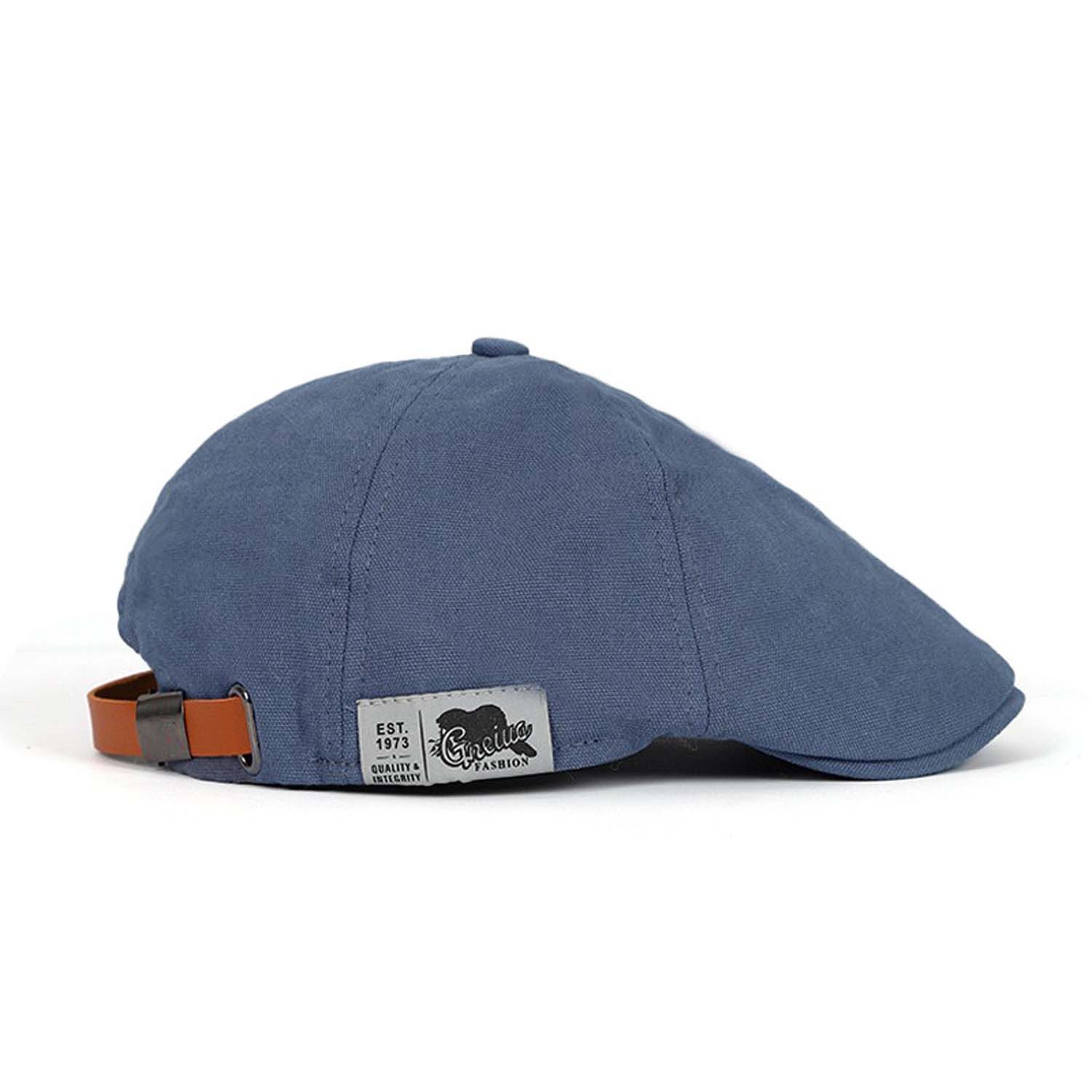 Bwecuy Flat Cap Retro Vintage Street Beret Cap,Flacher Verstellbarer