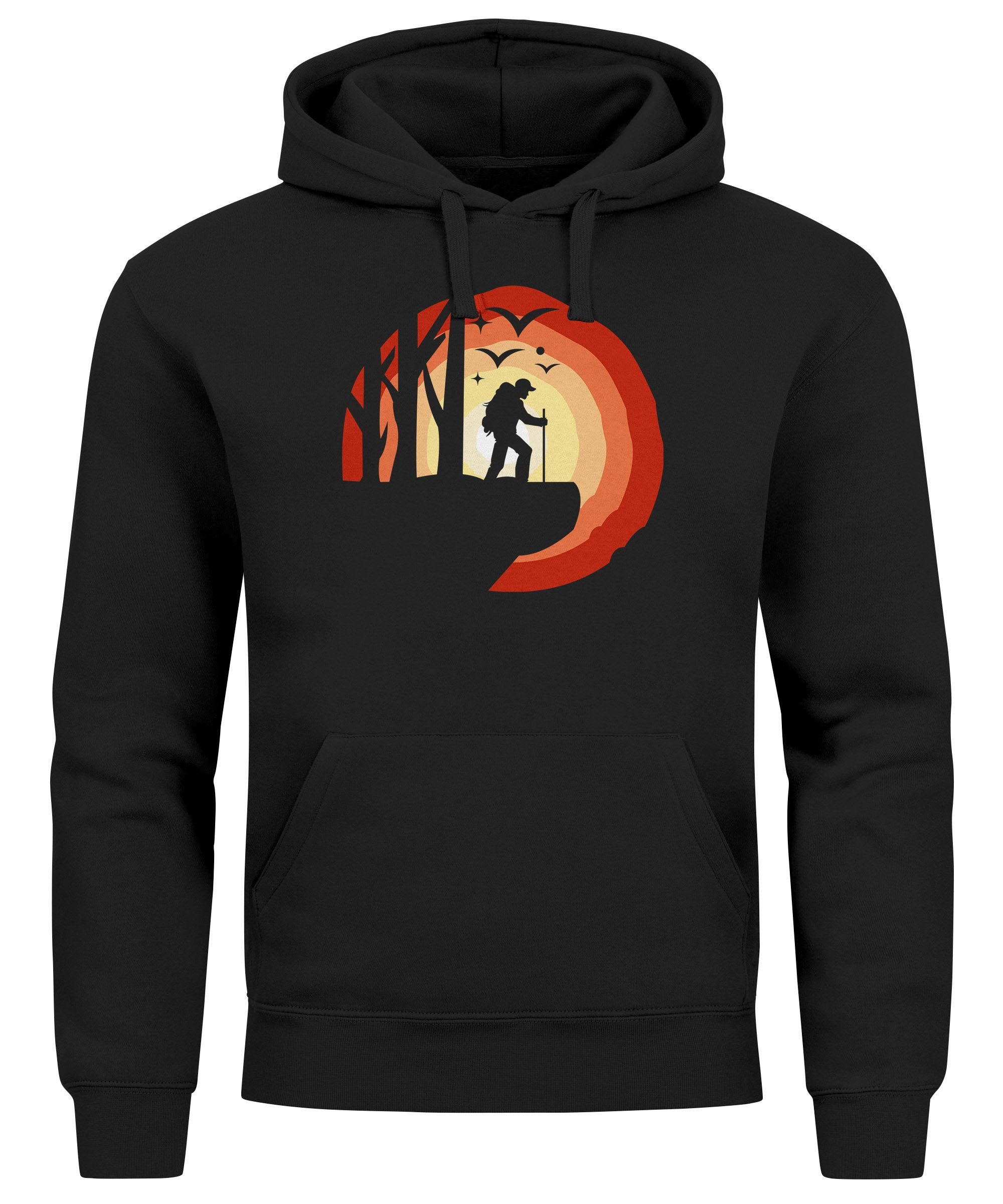 Neverless Hoodie Hoodie Herren Wander-Motiv Trekking günstig online kaufen