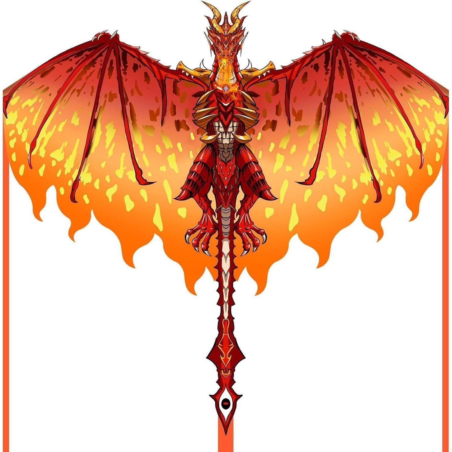 LuxusKollektion Flug-Drache Drachen Einleiner Kinder Erwachsene Groß Beach 100m Schnur Rot