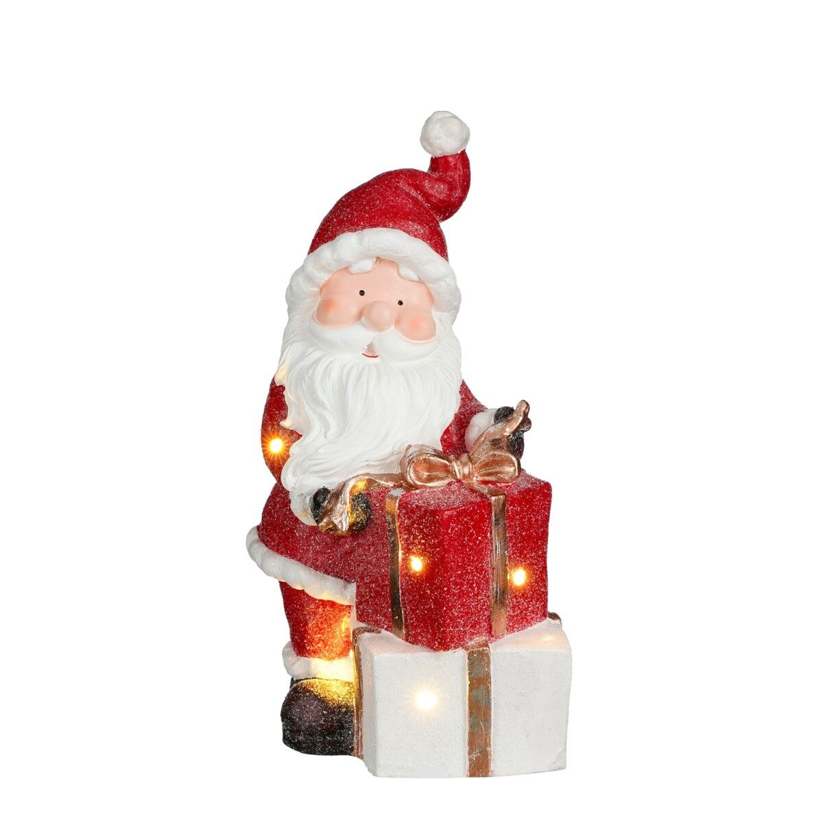 edelman Malstift Deko Weihnachtsmann LED rot 27x20x44,5cm