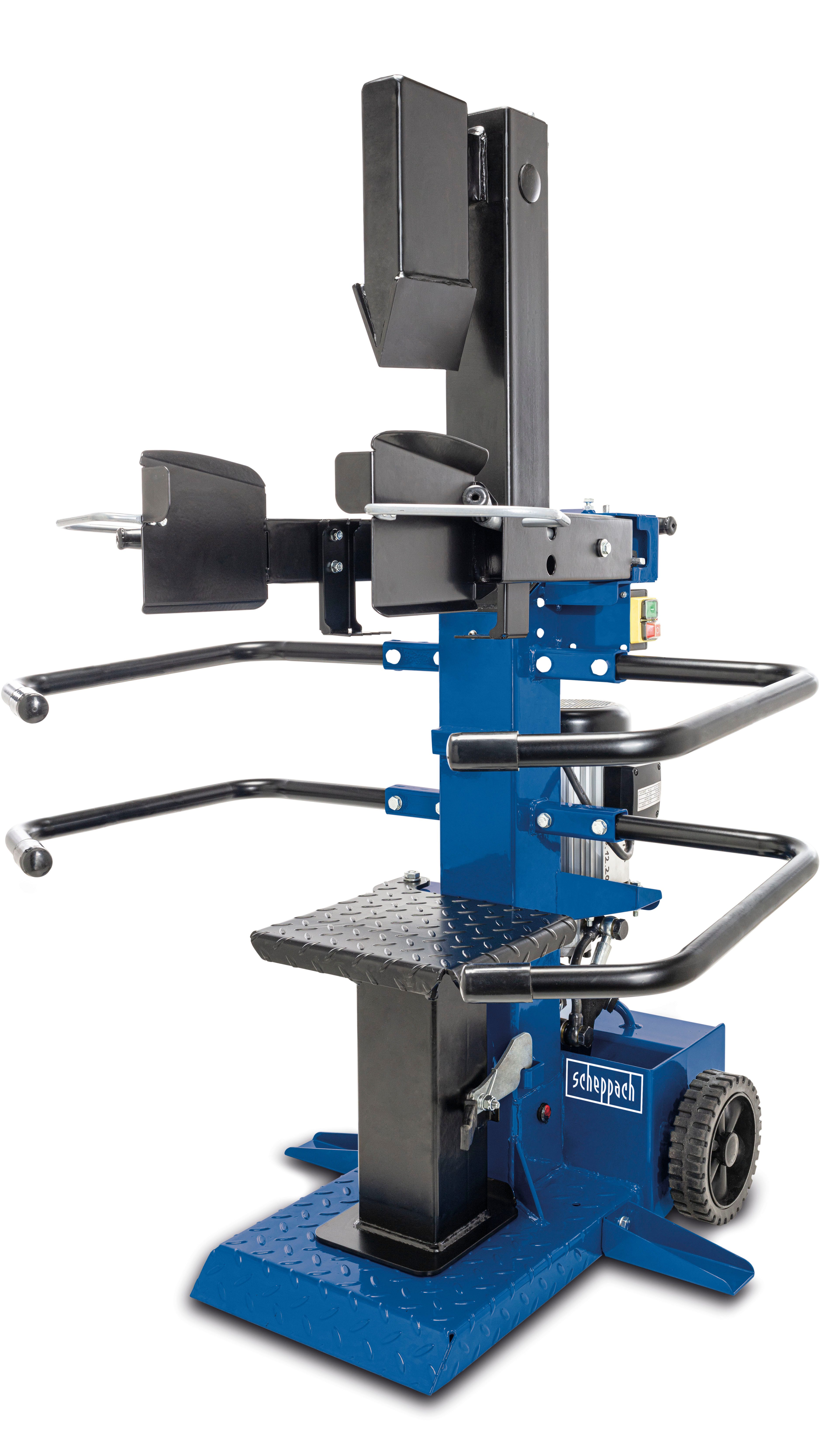 Scheppach Разделитель бревен »Com 8t«, 3150 W / 3500W, Patentierte Spalttechnik, Spaltgutlänge bis 107 cm, Spaltgutdurchmesser bis 35 cm, einziger Spalter Europas unter 8 t der Meterholz spalten kann