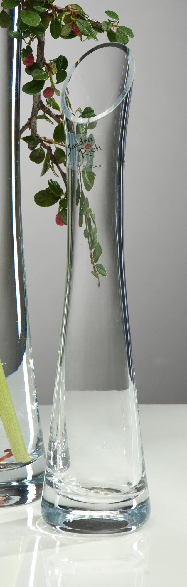 Sandra Rich Dekovase Glasvase Solo - Diago konkav Ø 4,5 cm cold cut von San günstig online kaufen