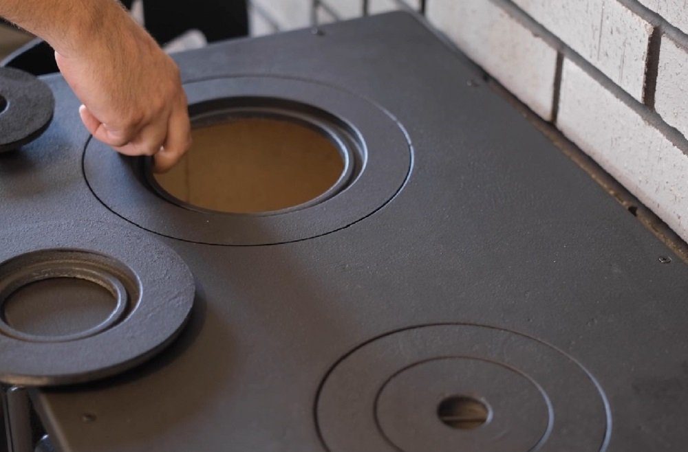 Caliskan Festbrennstoffherd Panorama-Holzherd Modell 214-3D BOX, 6,42 kW