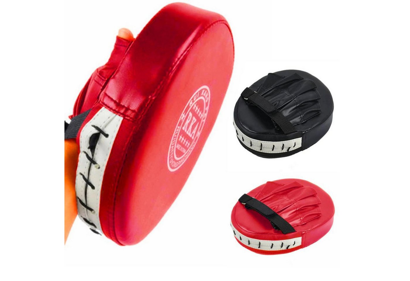 Sport-Knight® Pratze Pratzen Boxen, MMA, doppelt genäht, mehr Elastizität und Langlebigkeit, Hochwertiges PU-Leder, doppelt genäht