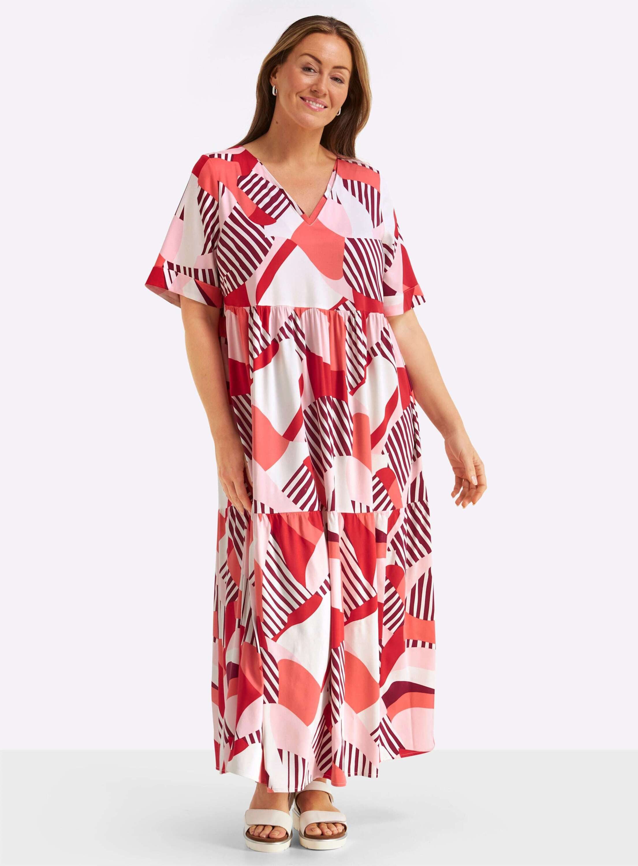 Sheego Etuikleid Kleid Kurzarm