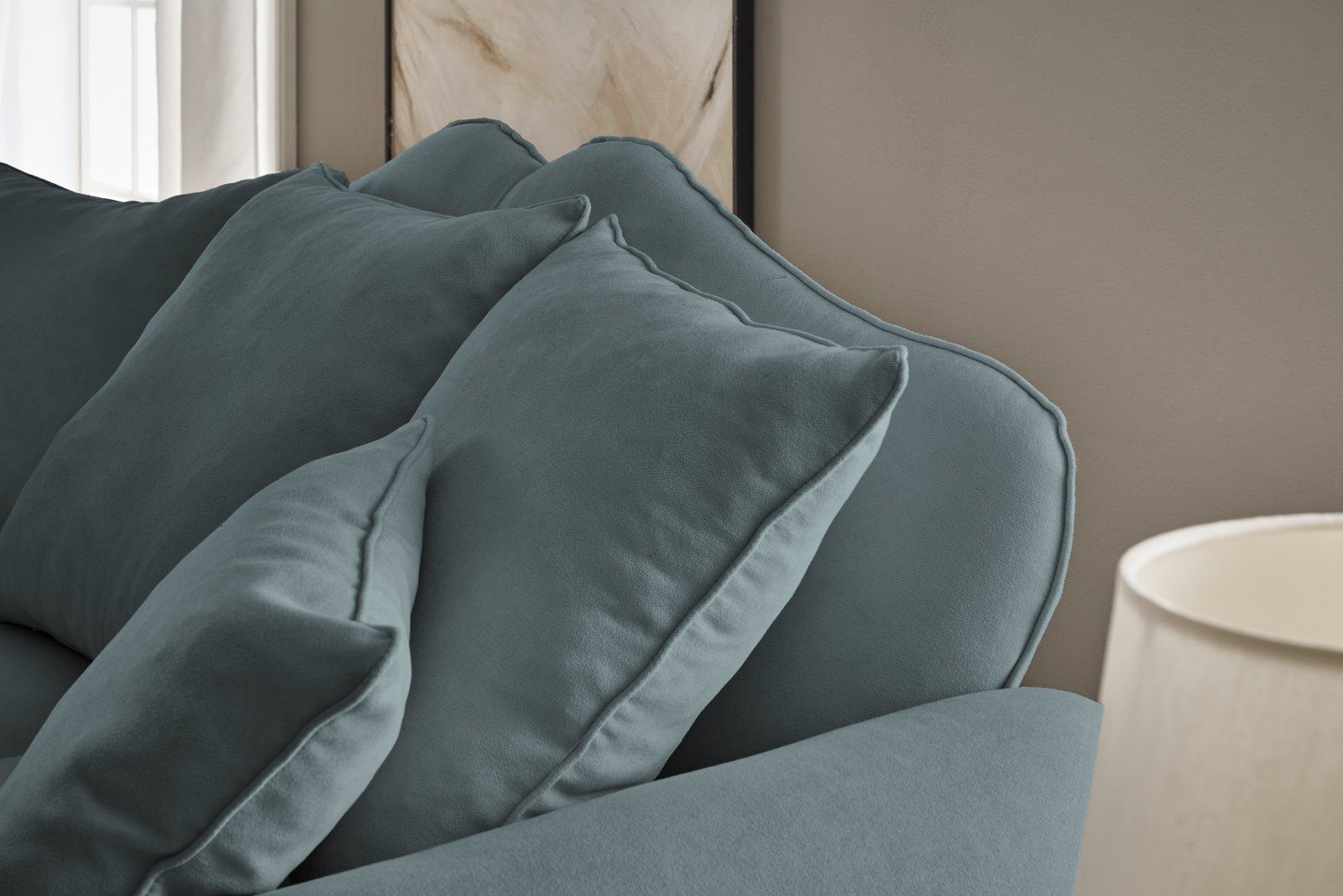 Furn.Design Sofa Adelina, Polsterung mit Wellenunterfederung und Federkern, Landhausstil