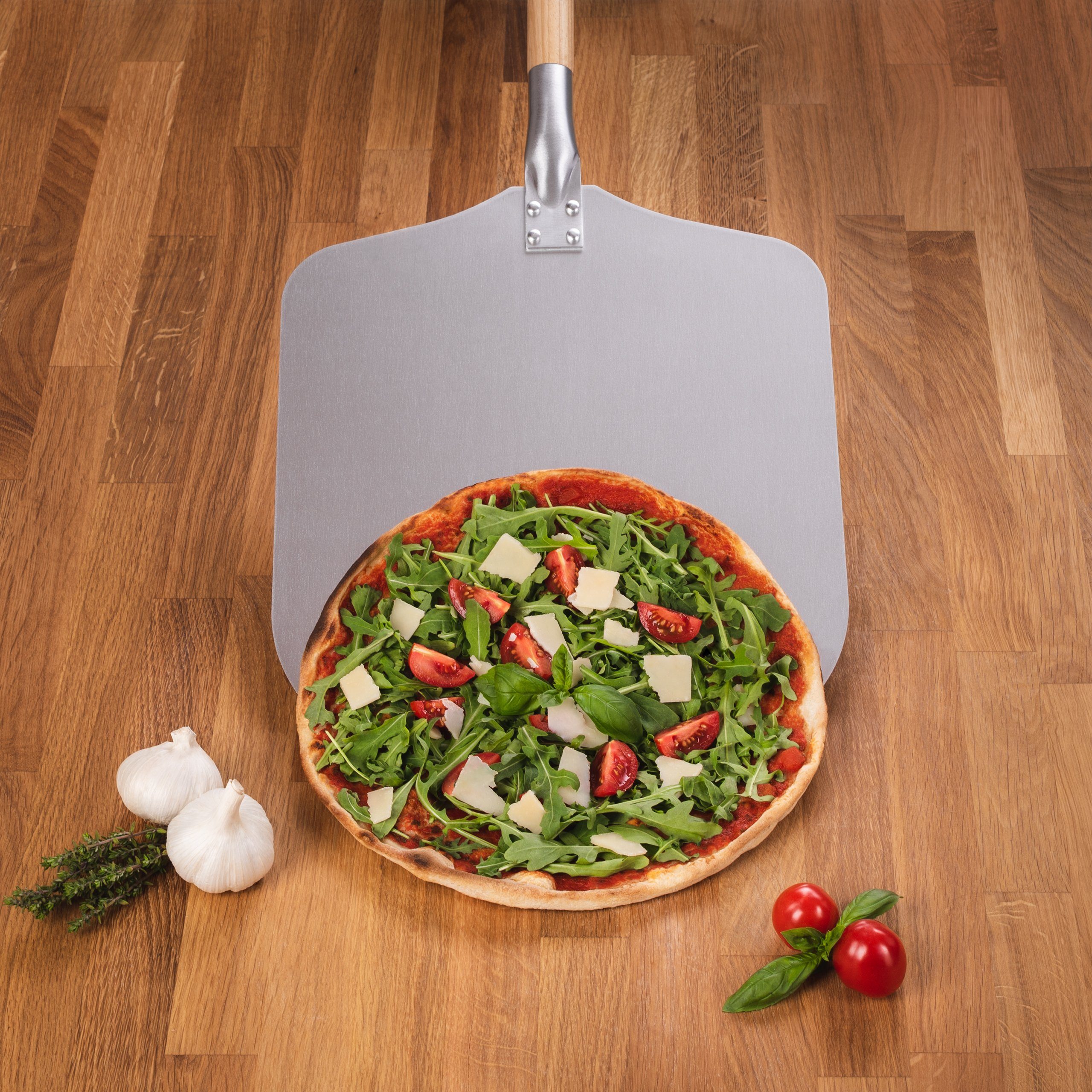mit Pizzaschieber abnehmbaren tlg), Blumtal Pizzaschieber Fläche (1 Holzgriff, großer Mit und Griff
