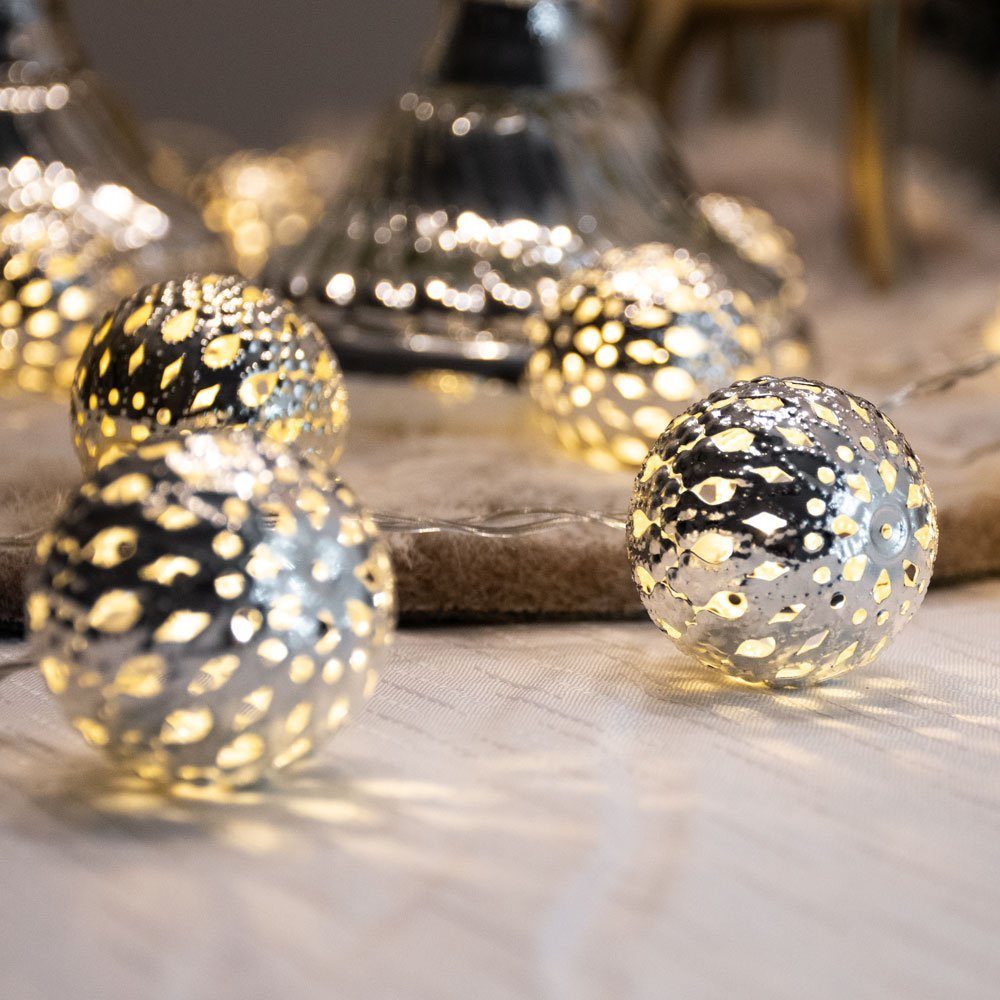 LED Dekolicht, 20x LED Kupfer Kugel Lichter Kette XMAS Deko