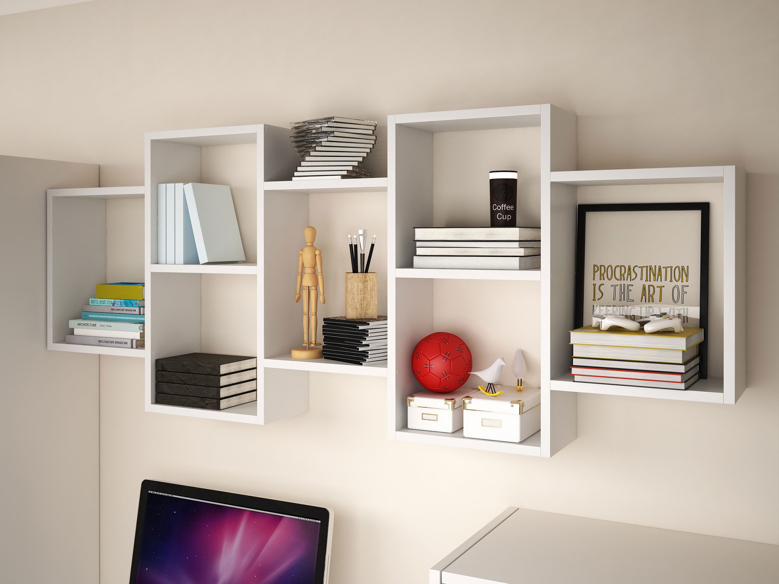 MIRJAN24 Wandregal Trio 001, 161x18x65 cm, Universell günstig online kaufen