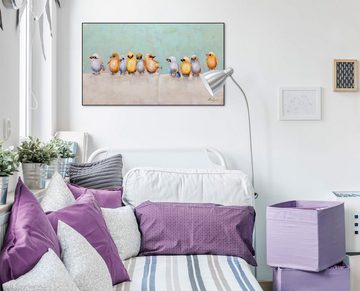 KUNSTLOFT Gemälde Lausbubenbande 100x50 cm, Leinwandbild 100% HANDGEMALT Wandbild Wohnzimmer