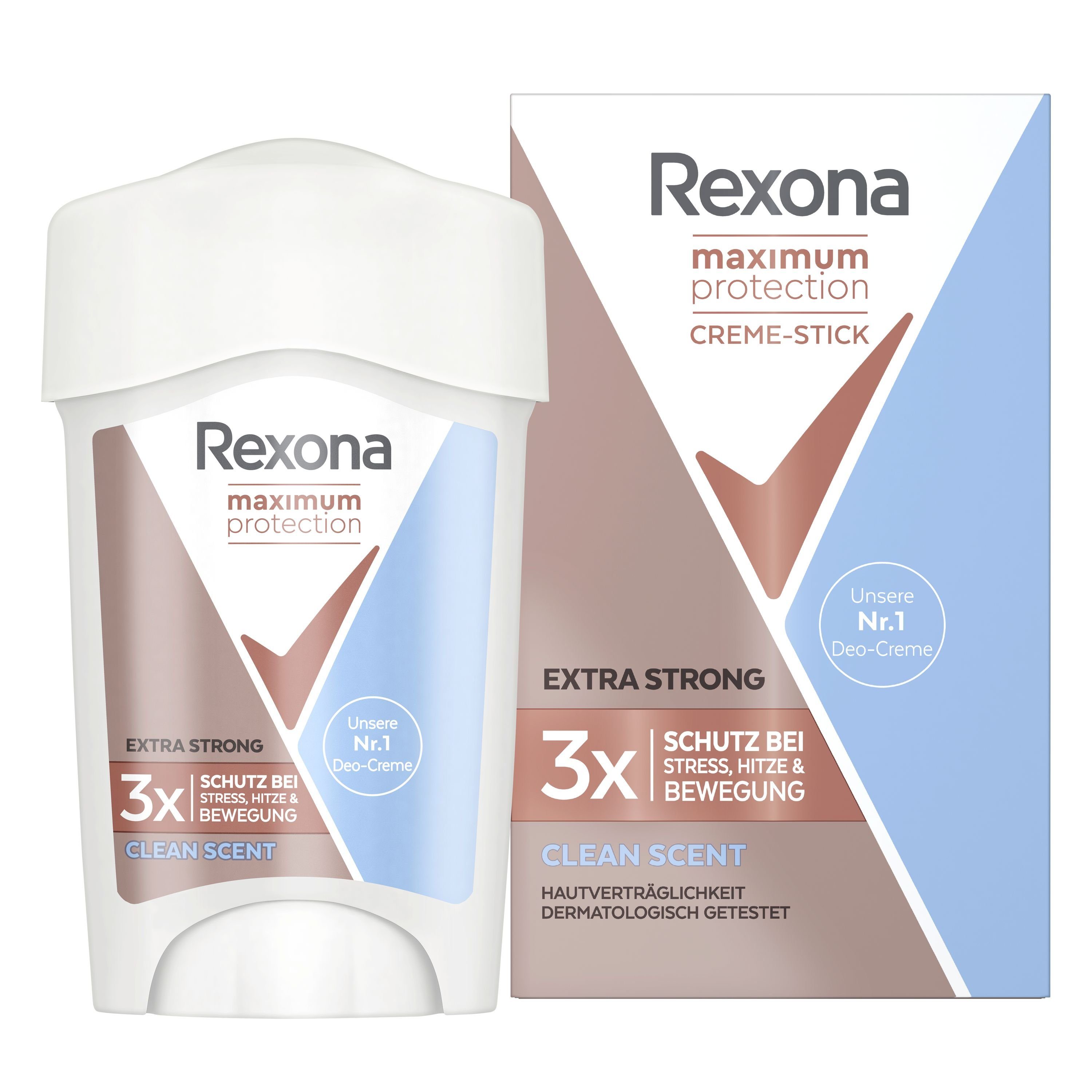 Deo-Set Maximum 7x Clean Rexona Anti-Transpirant Creme 45ml Protection Deo Scent